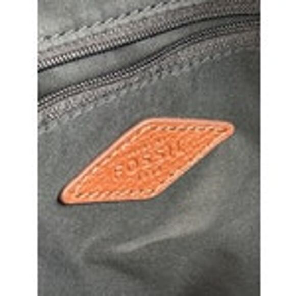 Fossil Women’s Black Tan Sydney Vegan Leather Top Zip Handle Crossbody Bag NEW - Picture 9 of 10